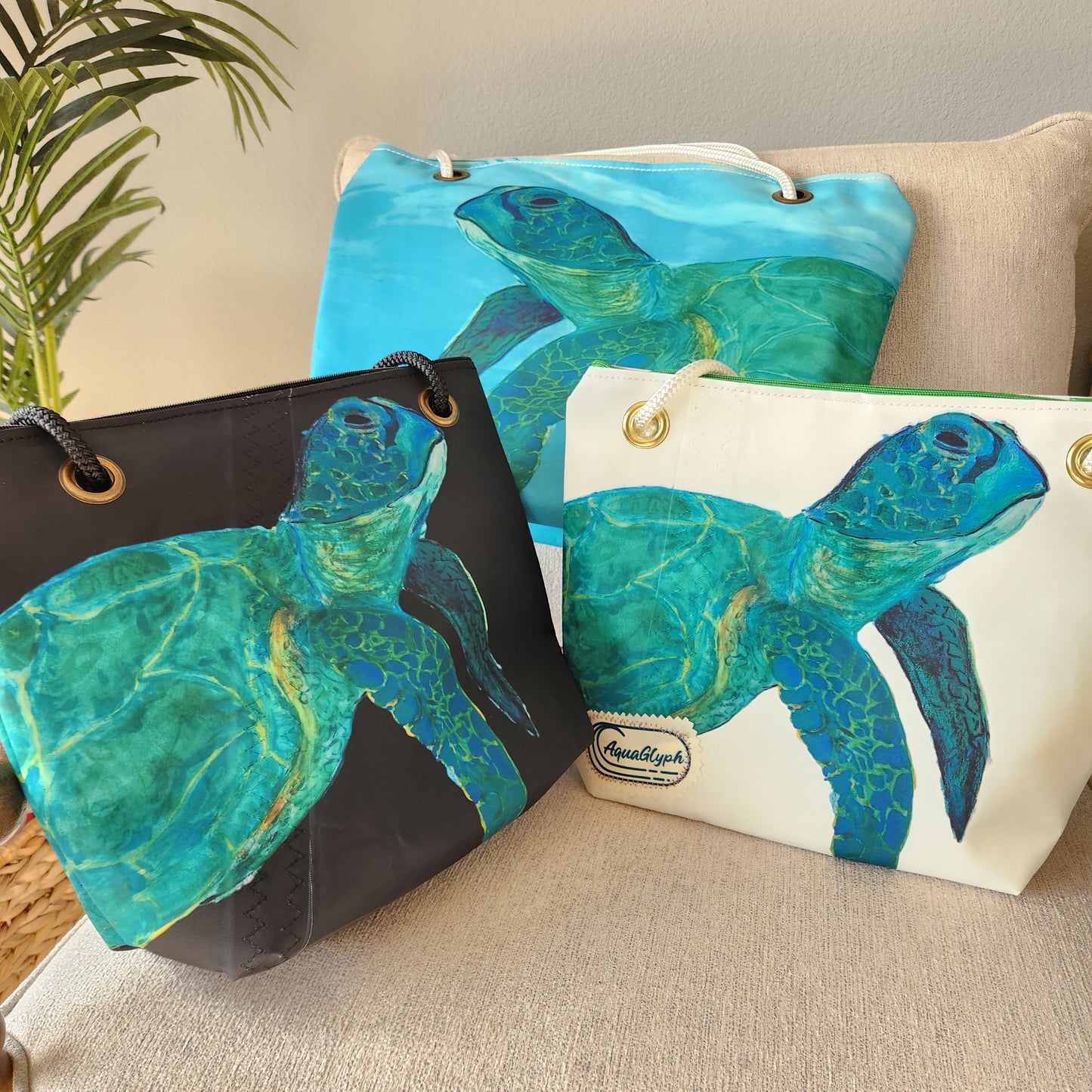 AquaGlyph Upcycled Sail Bags