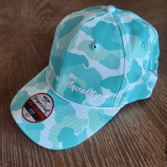 Camo Rope Hat - aqua frog camo