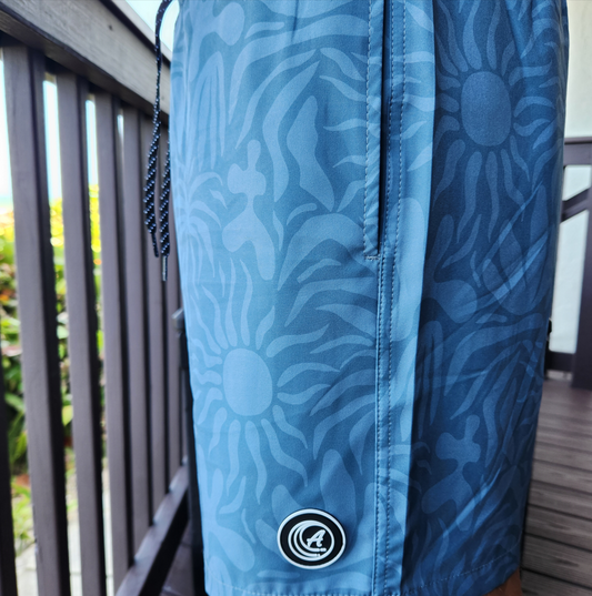 Hybrid Shorts - Blue Palm