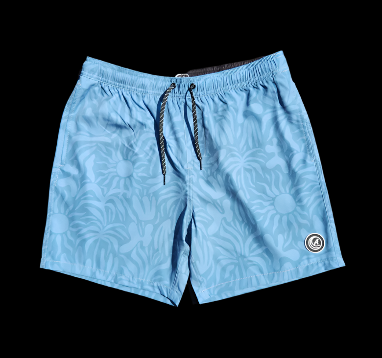 Hybrid Shorts - Blue Palm
