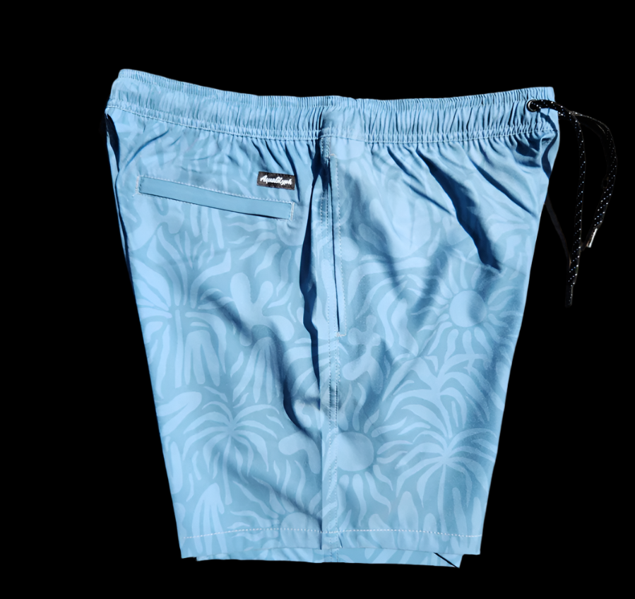 Hybrid Shorts - Blue Palm