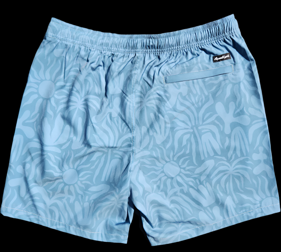 Hybrid Shorts - Blue Palm