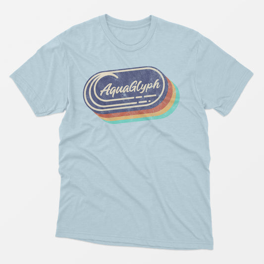 Retro Cracked AquaGlyph Tee