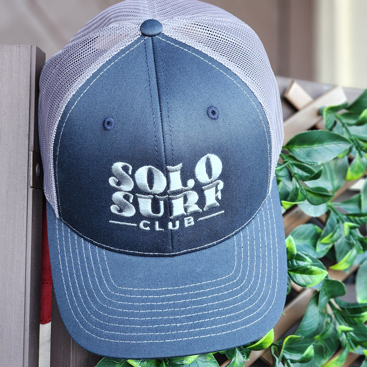 Solo Surf Club Trucker Hat - Navy/Steel Grey