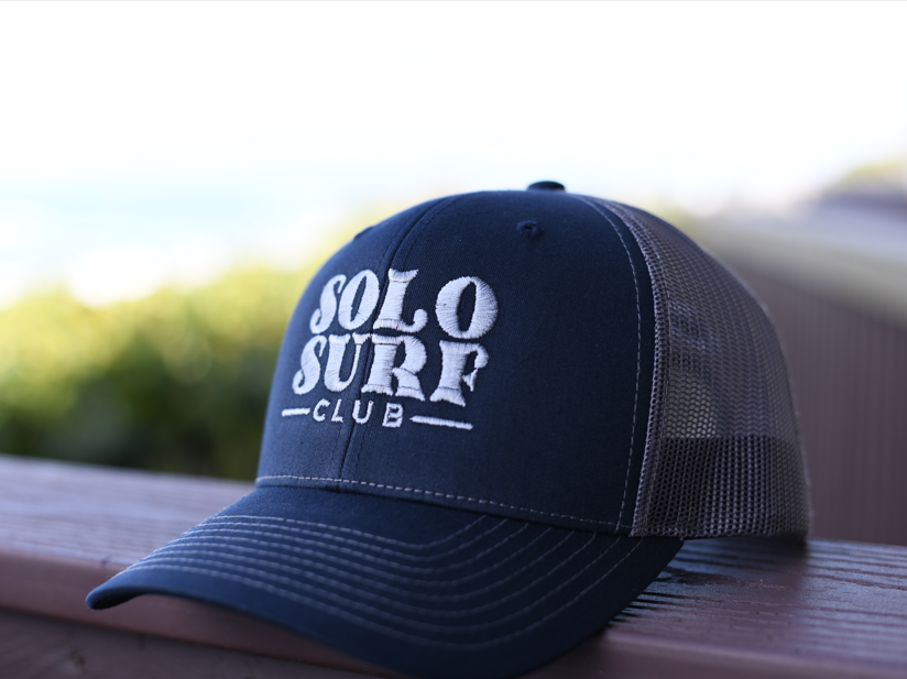 Solo Surf Club Trucker Hat - Navy/Steel Grey