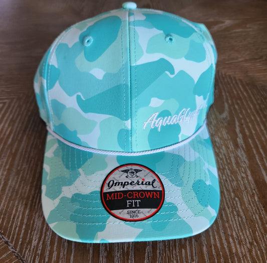 Camo Rope Hat - aqua frog camo