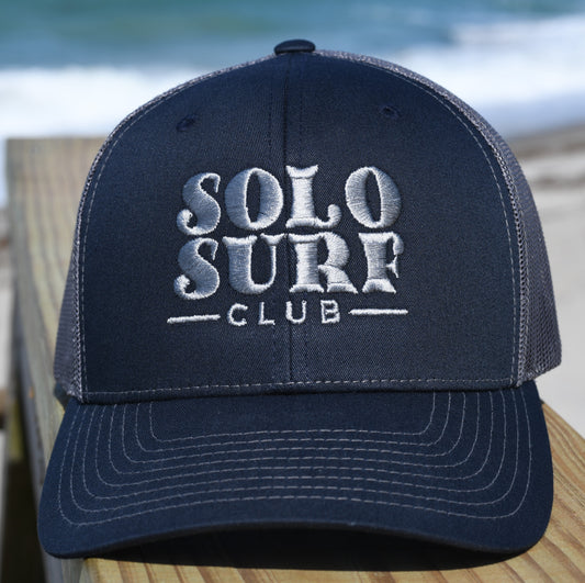 Solo Surf Club Trucker Hat - Navy/Steel Grey