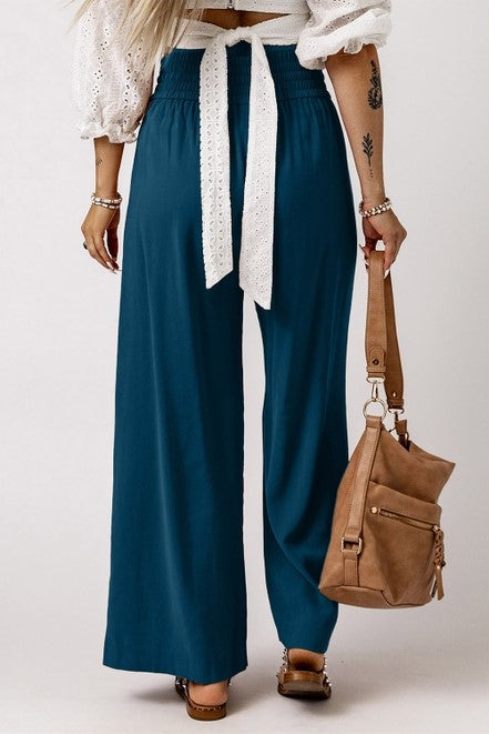 Wide-Leg Cabana Pants