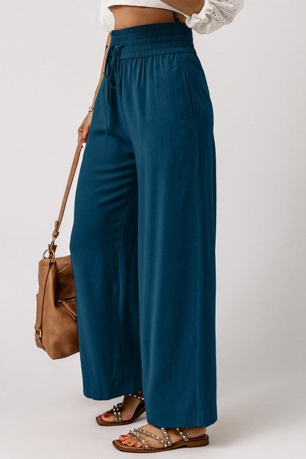 Wide-Leg Cabana Pants