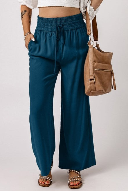 Wide-Leg Cabana Pants