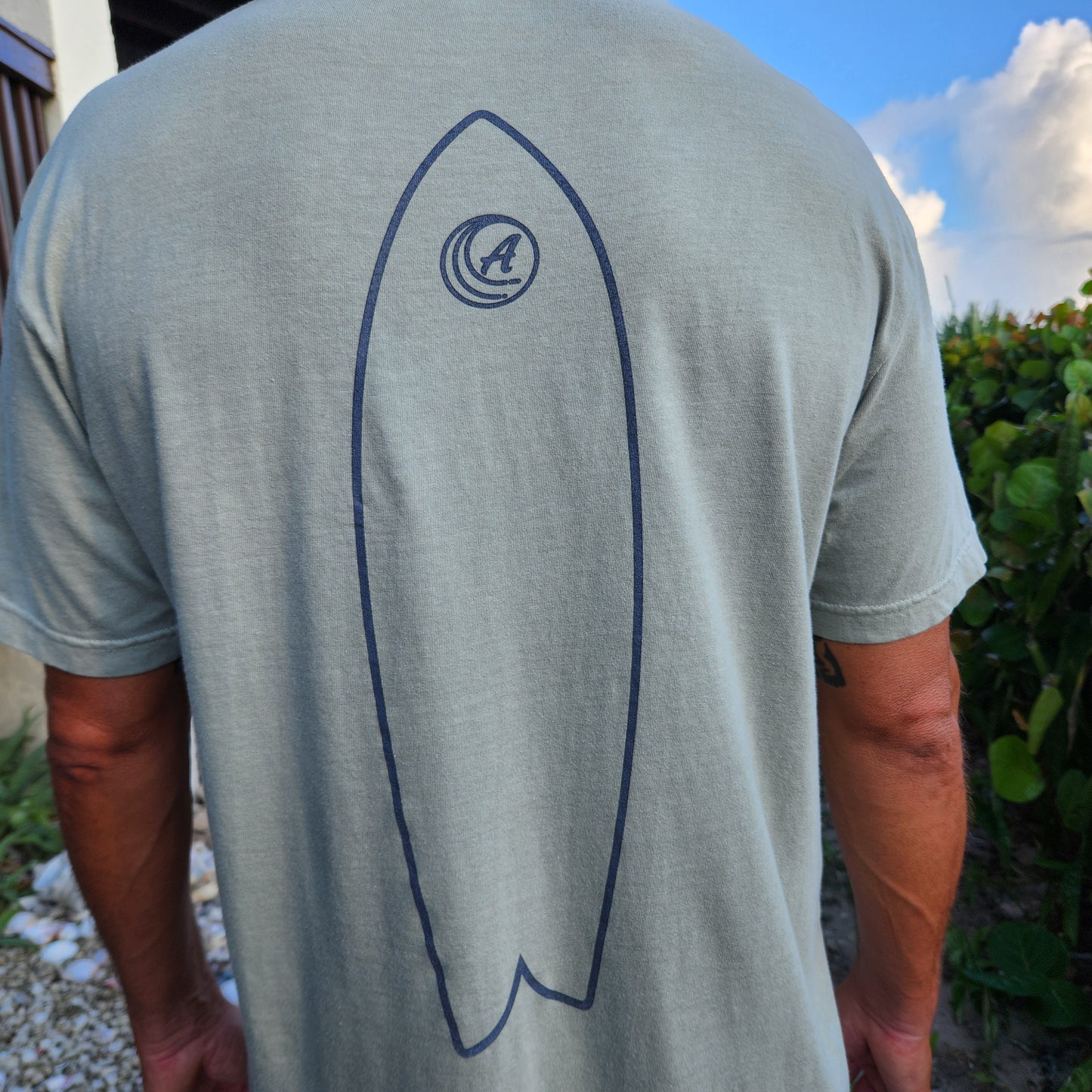 Go Fish Surfboard Pocket Tee