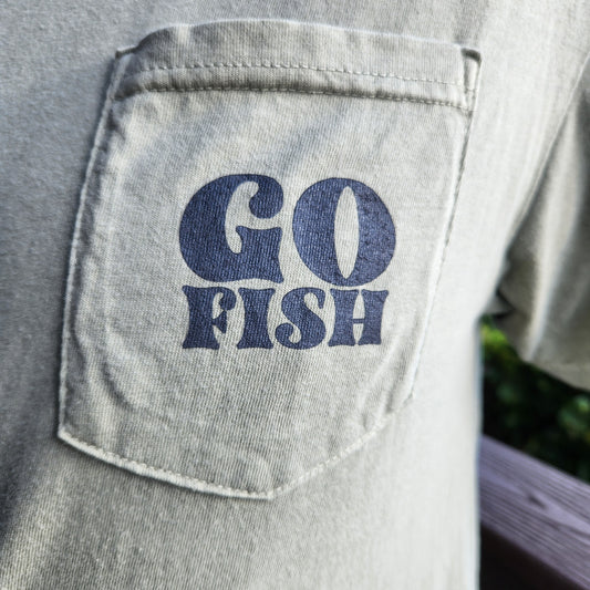 Go Fish Surfboard Pocket Tee