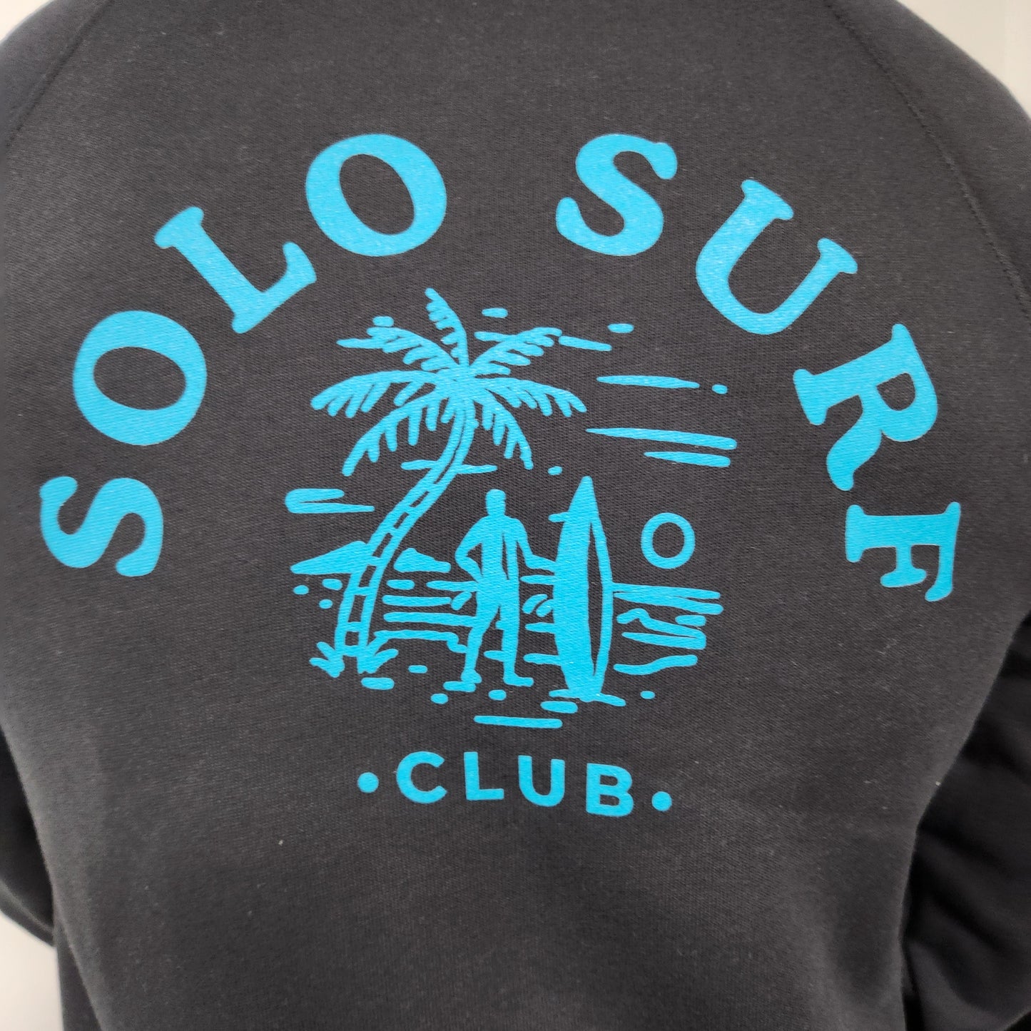 Solo Surf Club Sponge Fleece Raglan Crewneck - Black