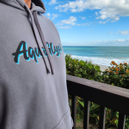 AquaGlyph Blue Wave Hoodie