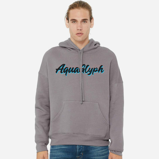 AquaGlyph Blue Wave Hoodie