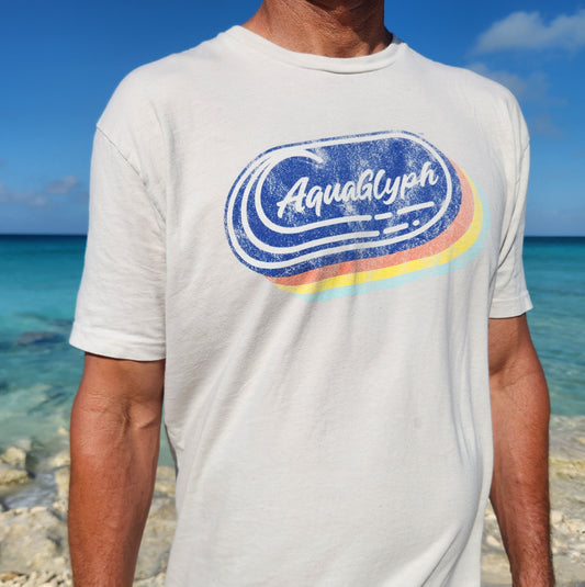 Retro Cracked AquaGlyph Tee