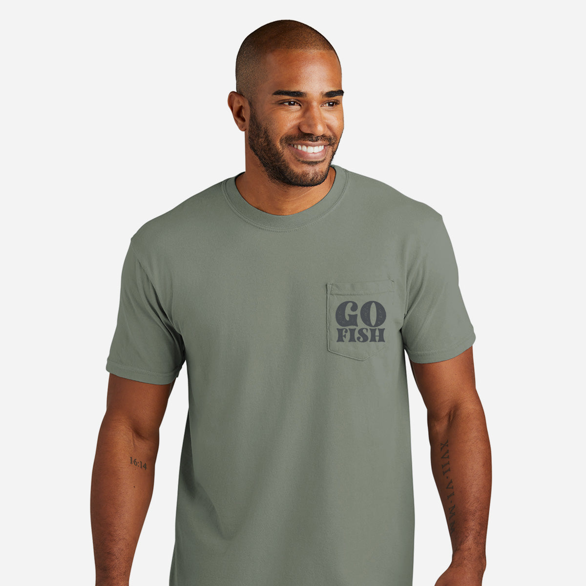 Go Fish Surfboard Pocket Tee