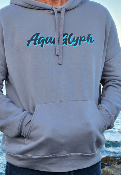 AquaGlyph Blue Wave Hoodie