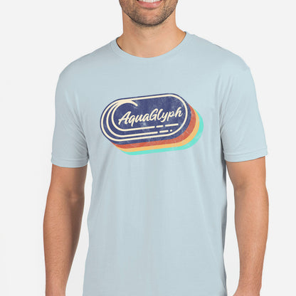 Retro Cracked AquaGlyph Tee