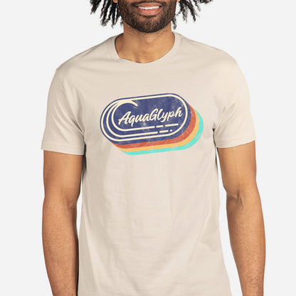 Retro Cracked AquaGlyph Tee