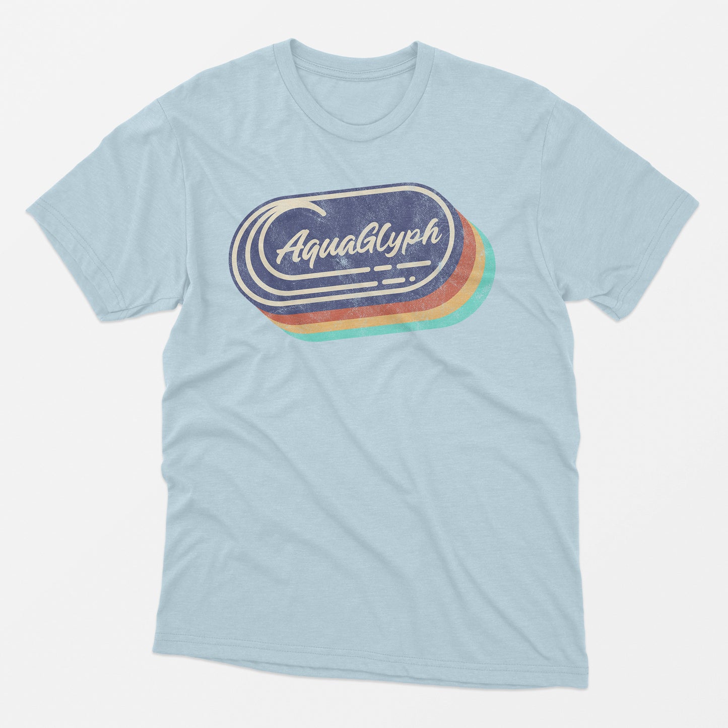 Retro Cracked AquaGlyph Tee