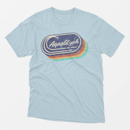 Retro Cracked AquaGlyph Tee