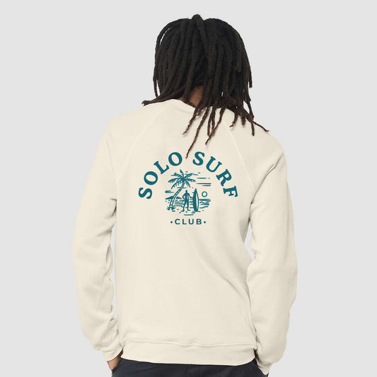 Solo Surf Club Sponge Fleece Raglan Crewneck