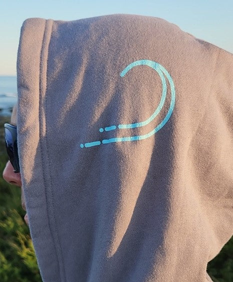 AquaGlyph Blue Wave Hoodie