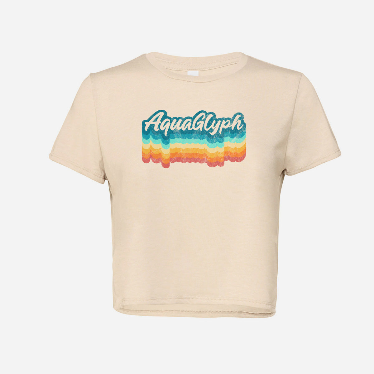 Retro Swirl AquaGlyph Crop Top